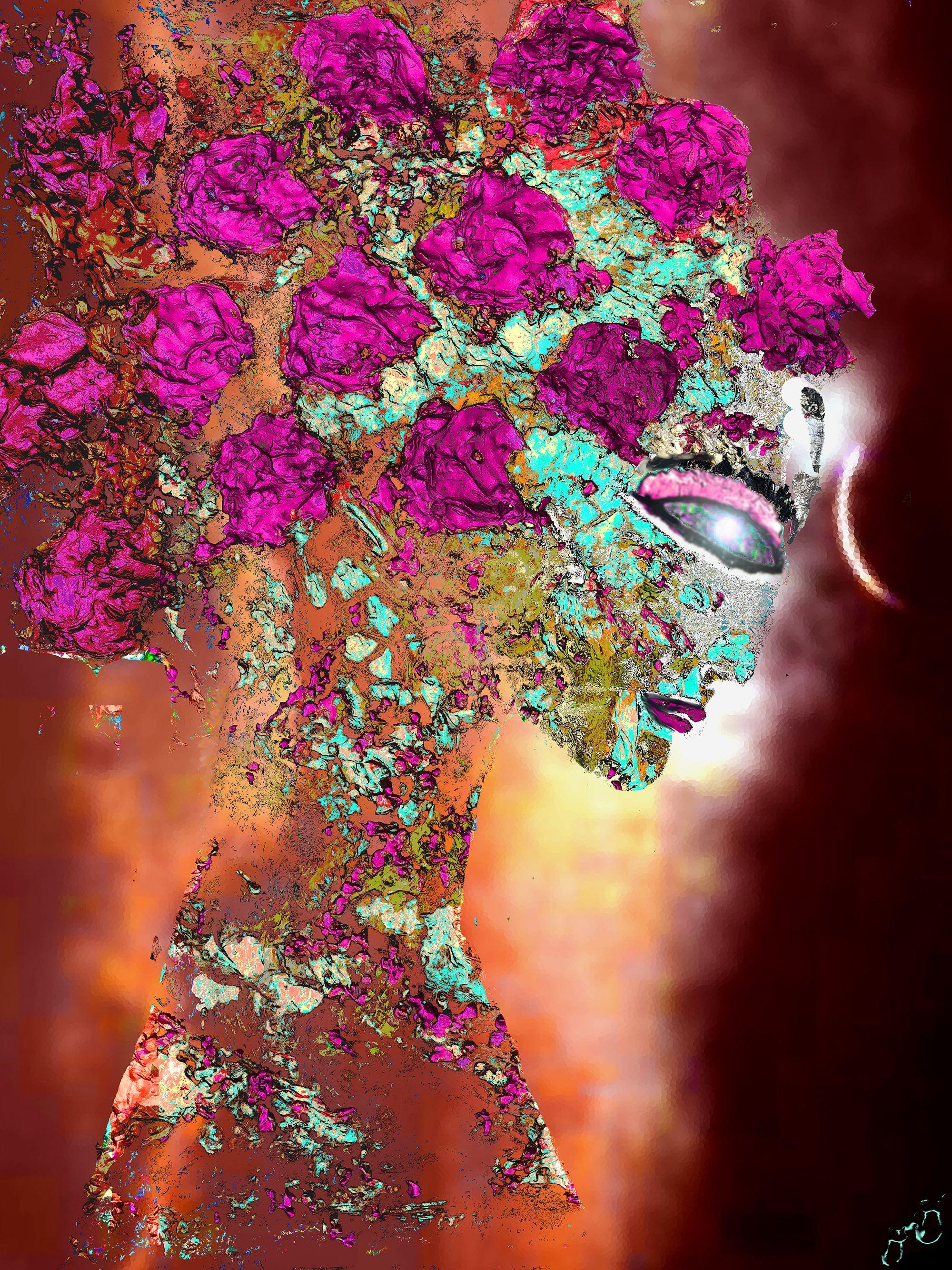 goddess 55, Digital on Metal