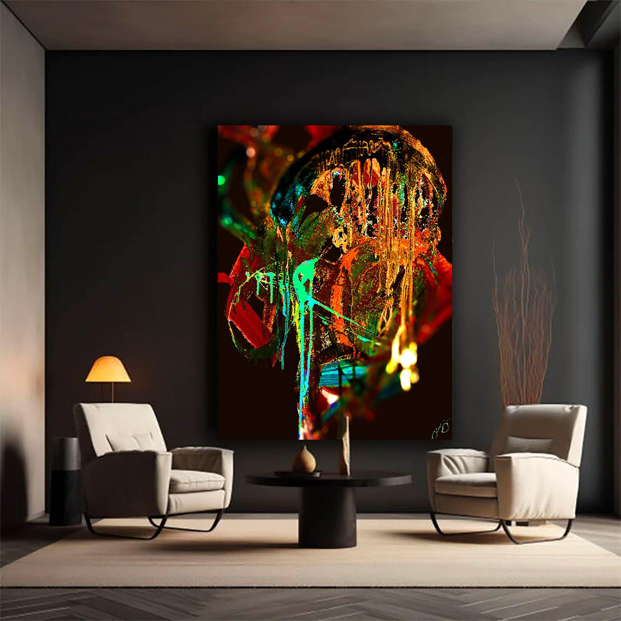 vision 2, Digital on Metal - Abstract Expressionist Print by Jason Lincoln Jeffers