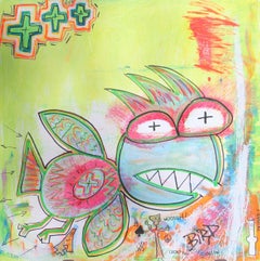Pájaro, Pintura, Acrílico sobre lienzo