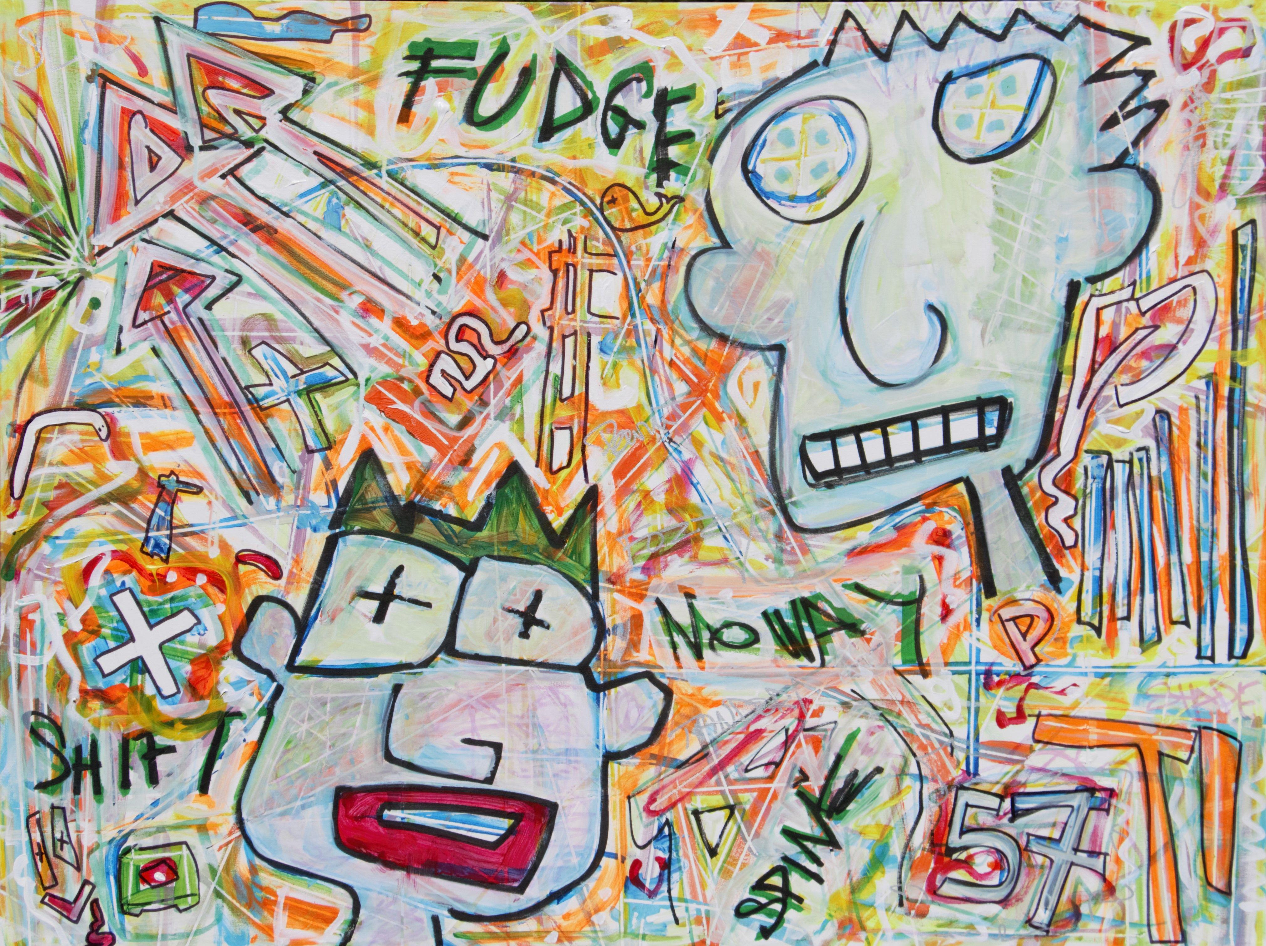 Jason Piken Abstract Painting - Fudge, Painting, Acrylic on Canvas