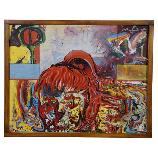 Bg Raney James Surls 'He He He' Expressionist Linocut Print Printers Proof ...