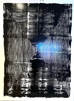 "Unitled" Cuadro abstracto 48" x 36" pulgadas por Jason REVOK