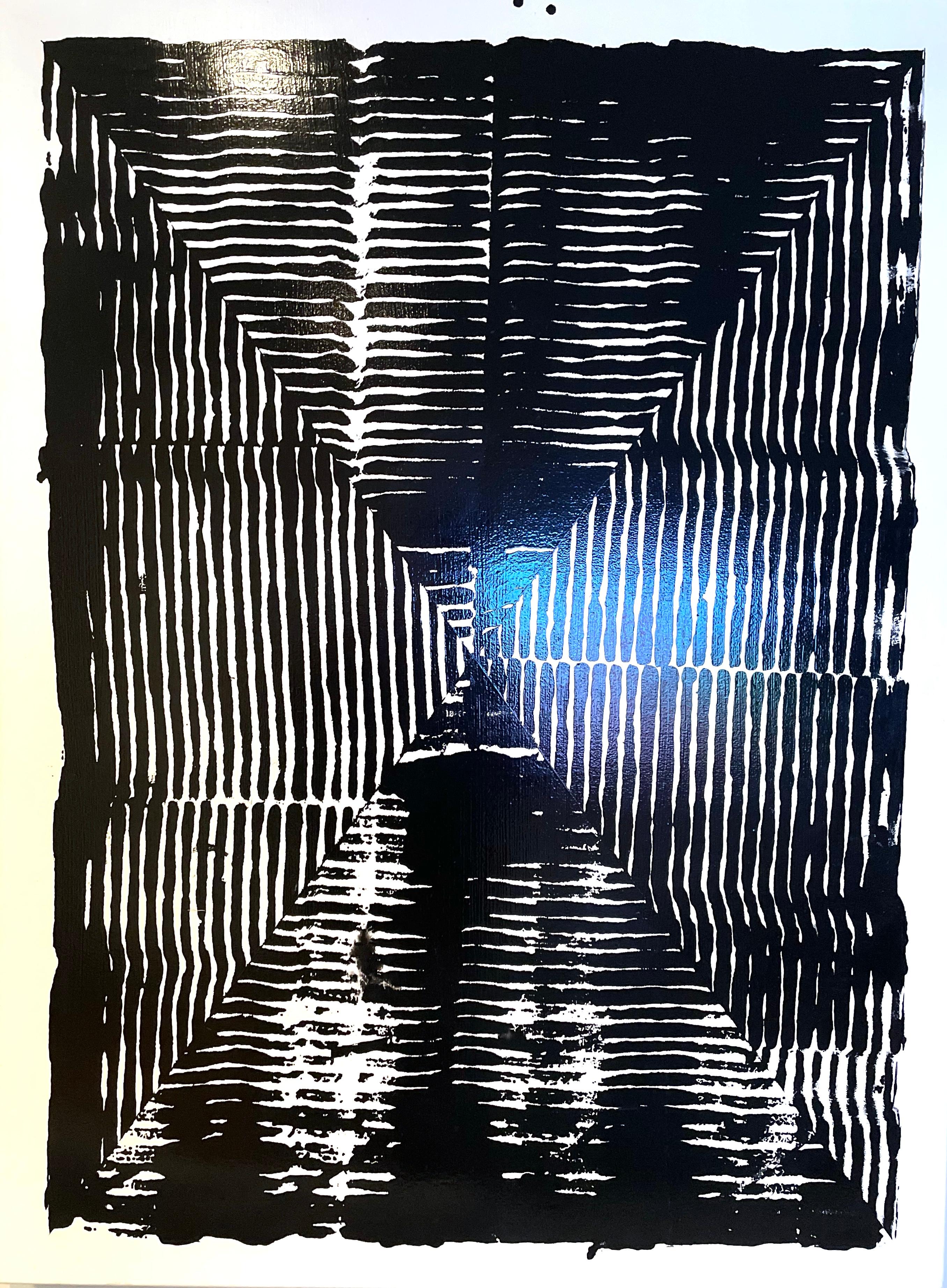 "Sin título" Cuadro abstracto 48" x 36" pulgadas por Jason REVOK