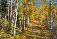 Aspen Trail Original Jason Rich Autumn Tree Landscape Oil Painting Western Art