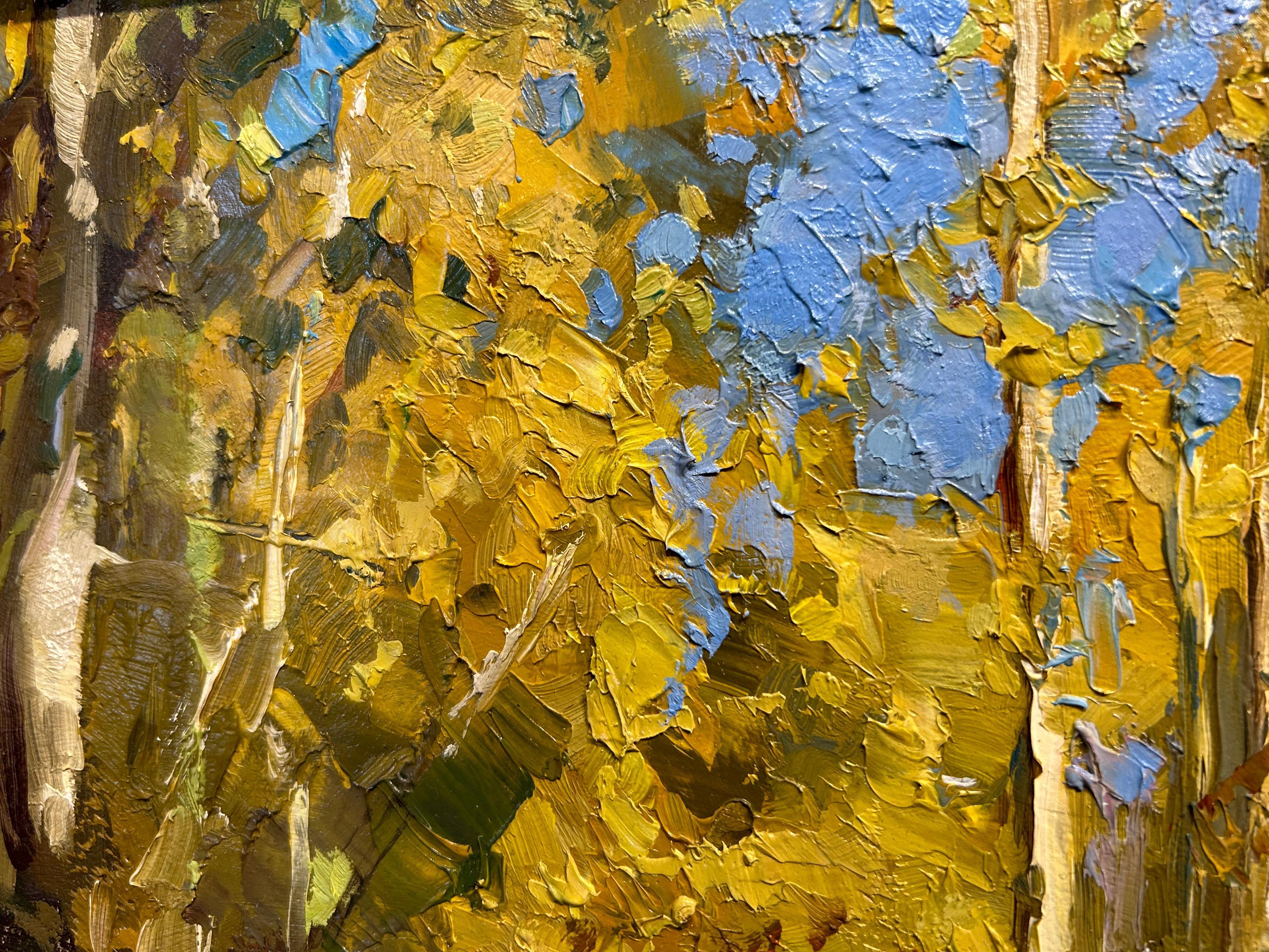 Aspen Trail Original Jason Rich Autumn Tree Landscape Oil Painting Western Art For Sale 3