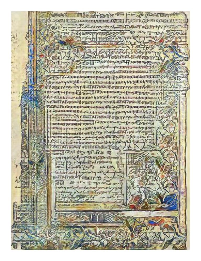 Narrative Frame (Illuminated Manuscripts 6), Print by Jason Salavon, 2019

Additional information:
Medium: Archival pigment print
Dimensions: 17 1/2 × 13 1/2 in (44.5 × 34.3 cm)
Editions 1-5 of 5 + 2AP

signed and dated verso
Gallery Letter of