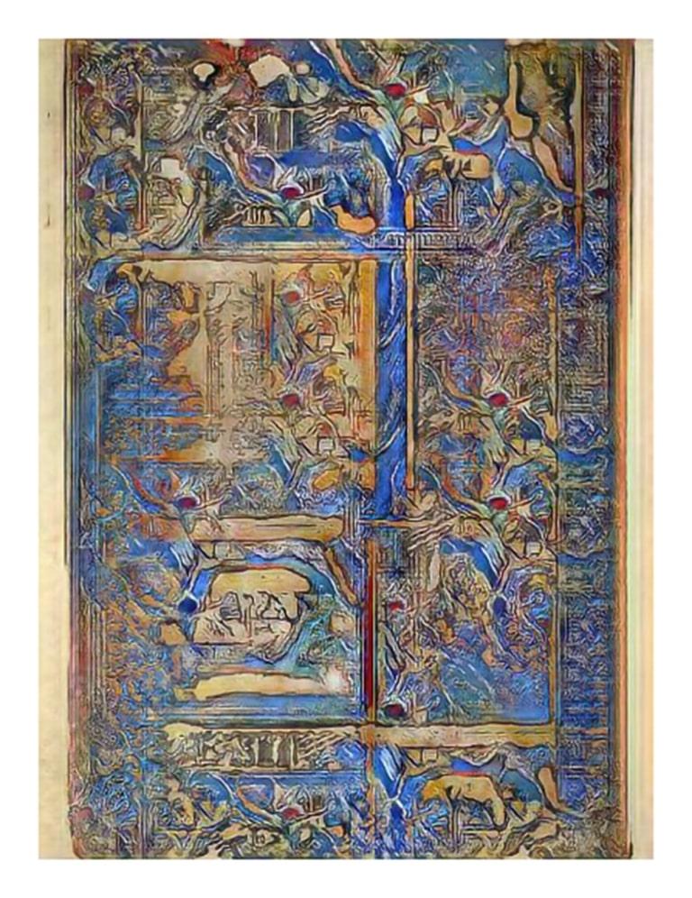 Narrative Frame (Illuminated Manuscripts 7), Print by Jason Salavon, 2019

Additional information:
Medium: Archival pigment print
Dimensions: 17 1/2 × 13 1/2 in (44.5 × 34.3 cm)
Editions 1-5 of 5 + 2AP

signed and dated verso
Gallery Letter of