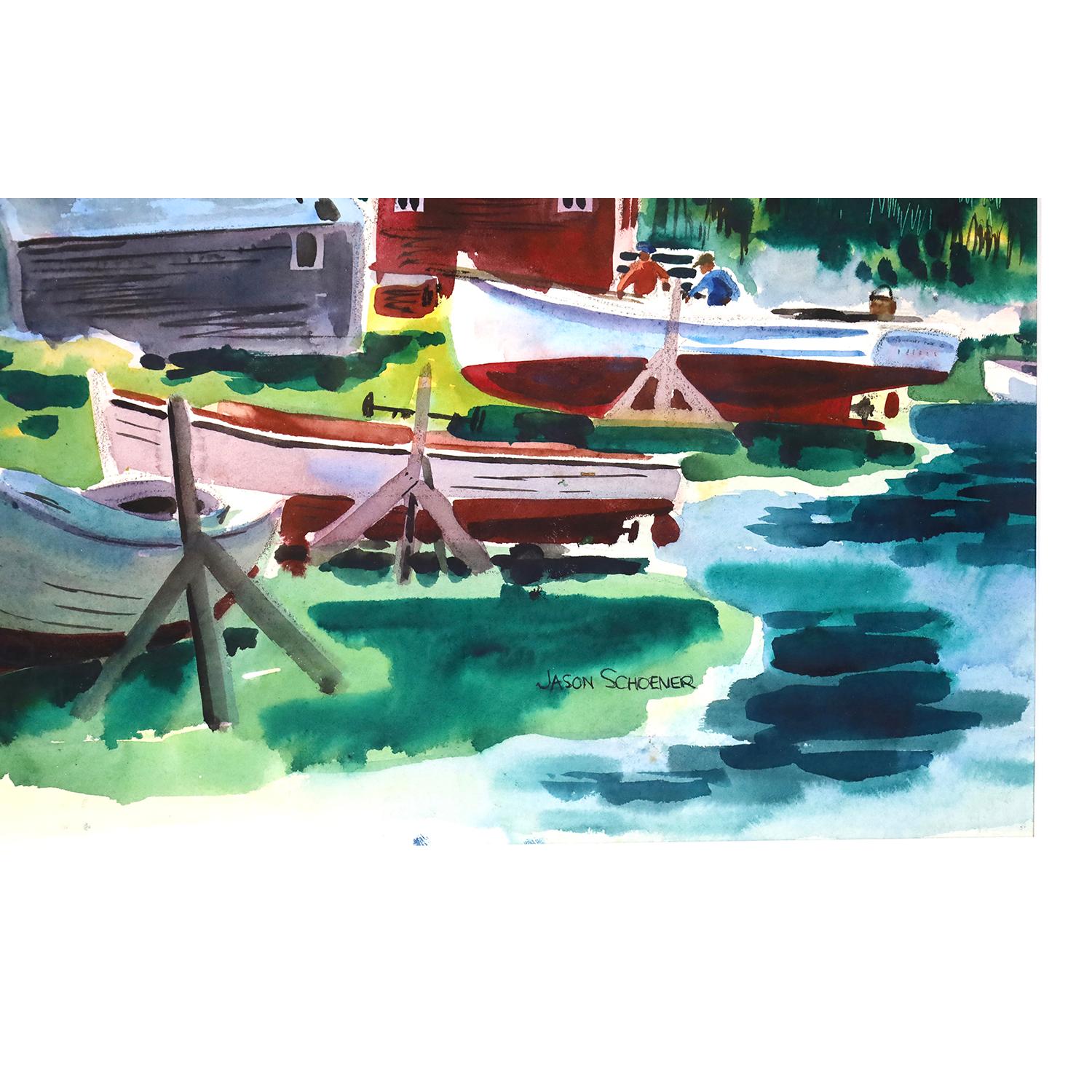 Scène des chantiers navals - Région de la baie de San Francisco - Modernisme américain Photograph par Jason Schoener 