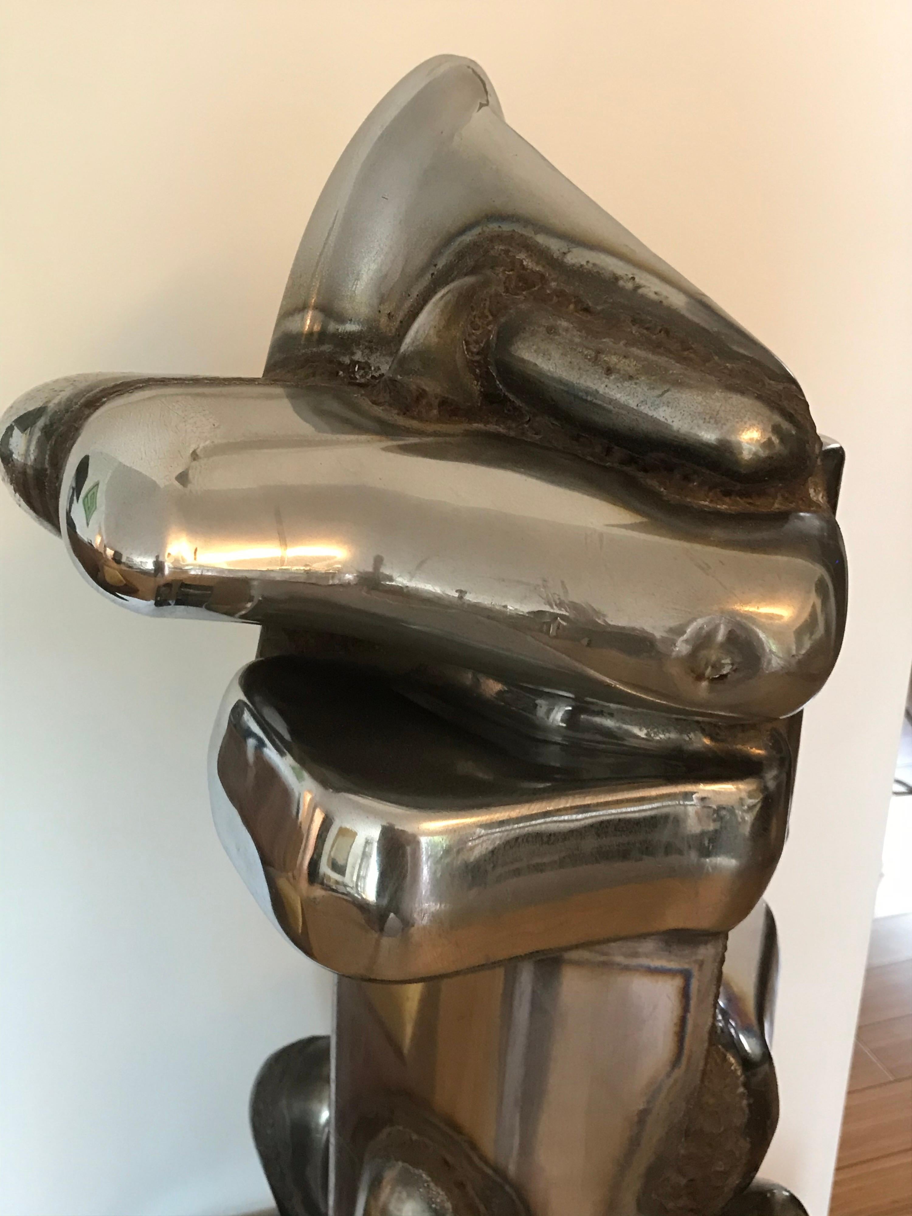 Welded Jason Seley Modern Art Steel Sculpture, 1960s