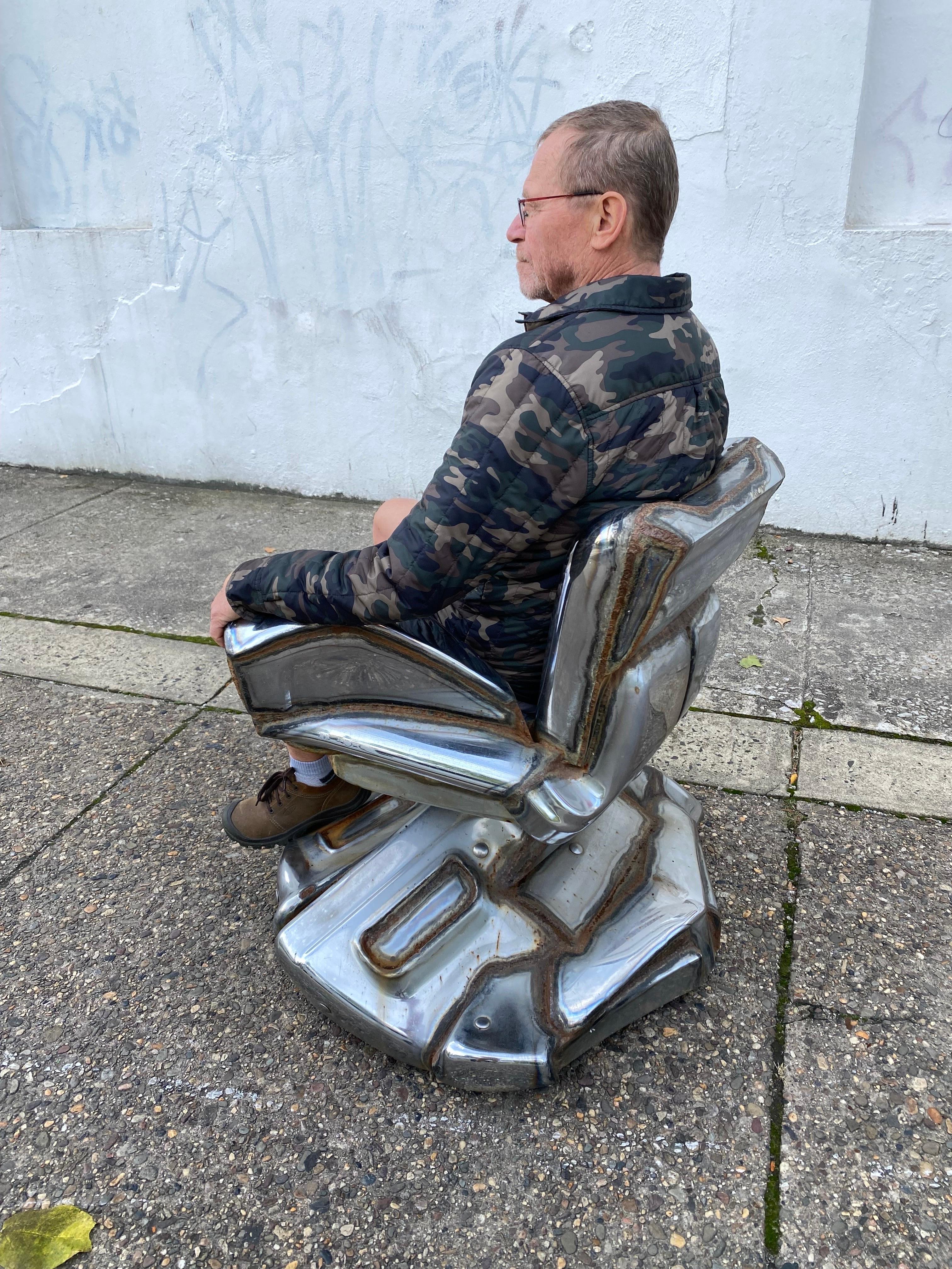Jason Seley Welded Swivel Bumper Chair For Sale 5