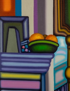 THE EDGE OF THE HALL - Cubist Interior Painting Inspired by Covid Lockdown