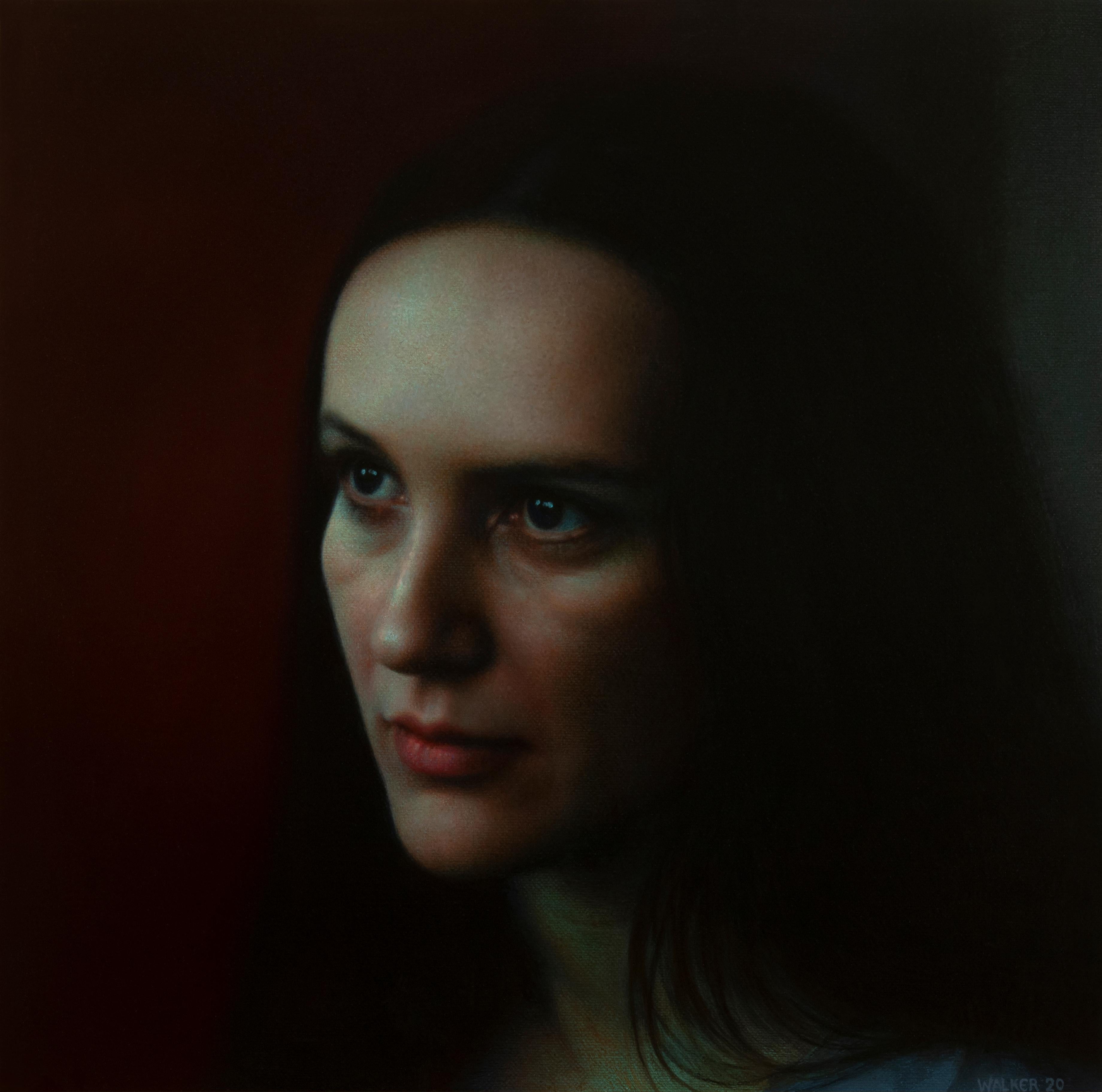 Figurative Painting di Jason Walker - "Pittura ad olio "Edith 2