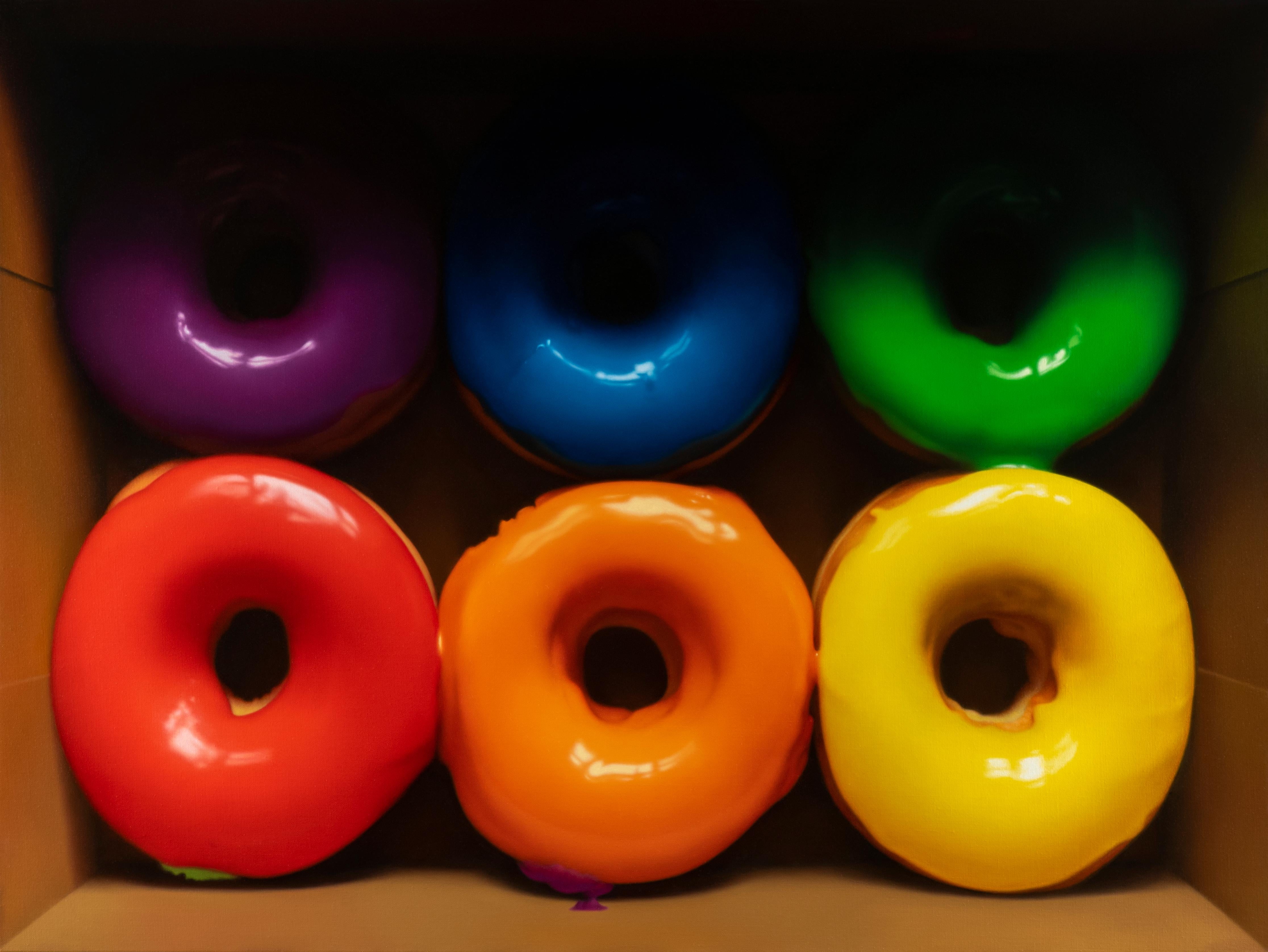 Jason Walker Still-Life Painting - "Rainbow Six Pack 3" Oil Painting