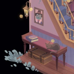 "La biblioteca" (2023) di Sang Lam, Stampa digitale su metallo