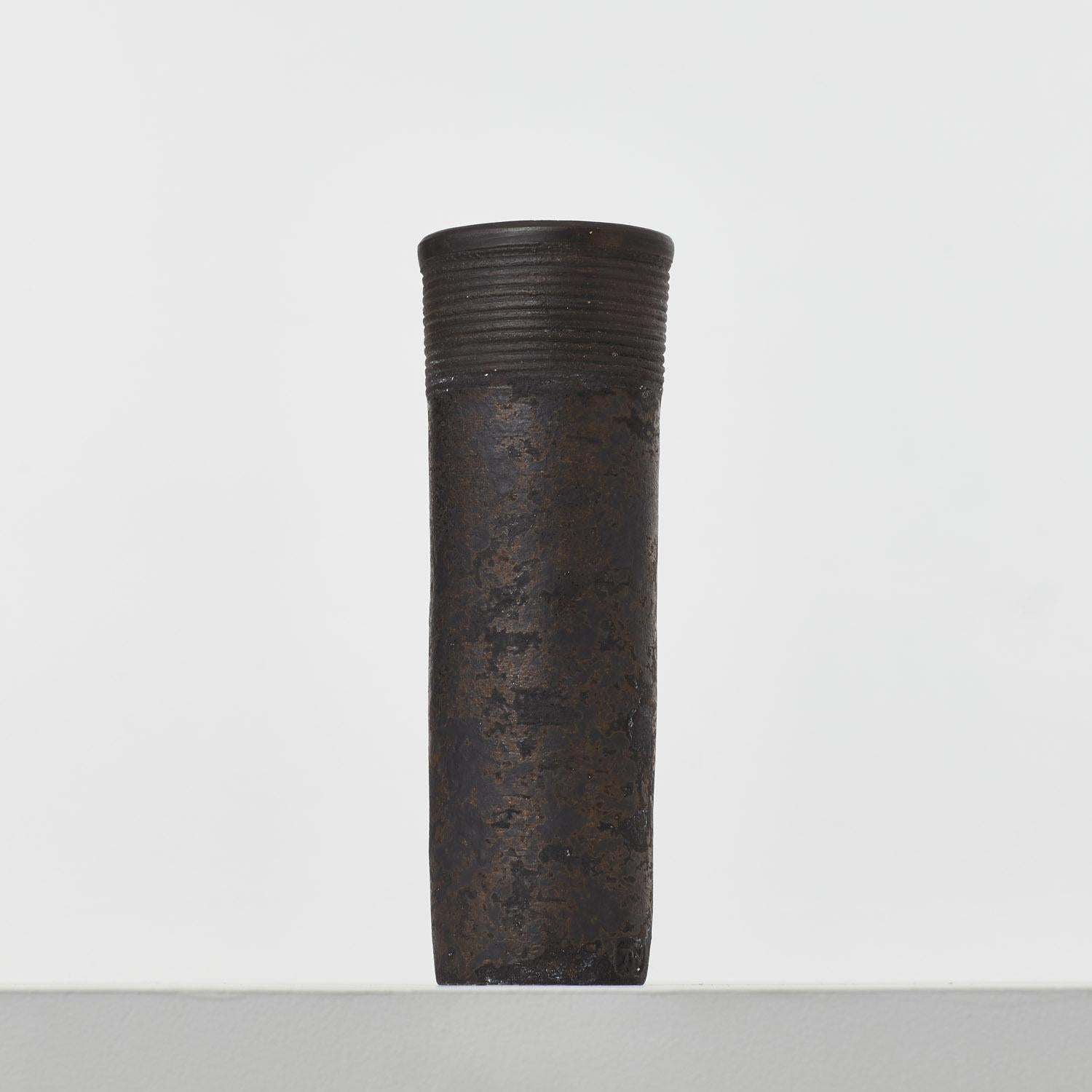 20ième siècle Vase cylindrique en Studio Pottery de Jason Wason - Royaume-Uni, 20e siècle en vente