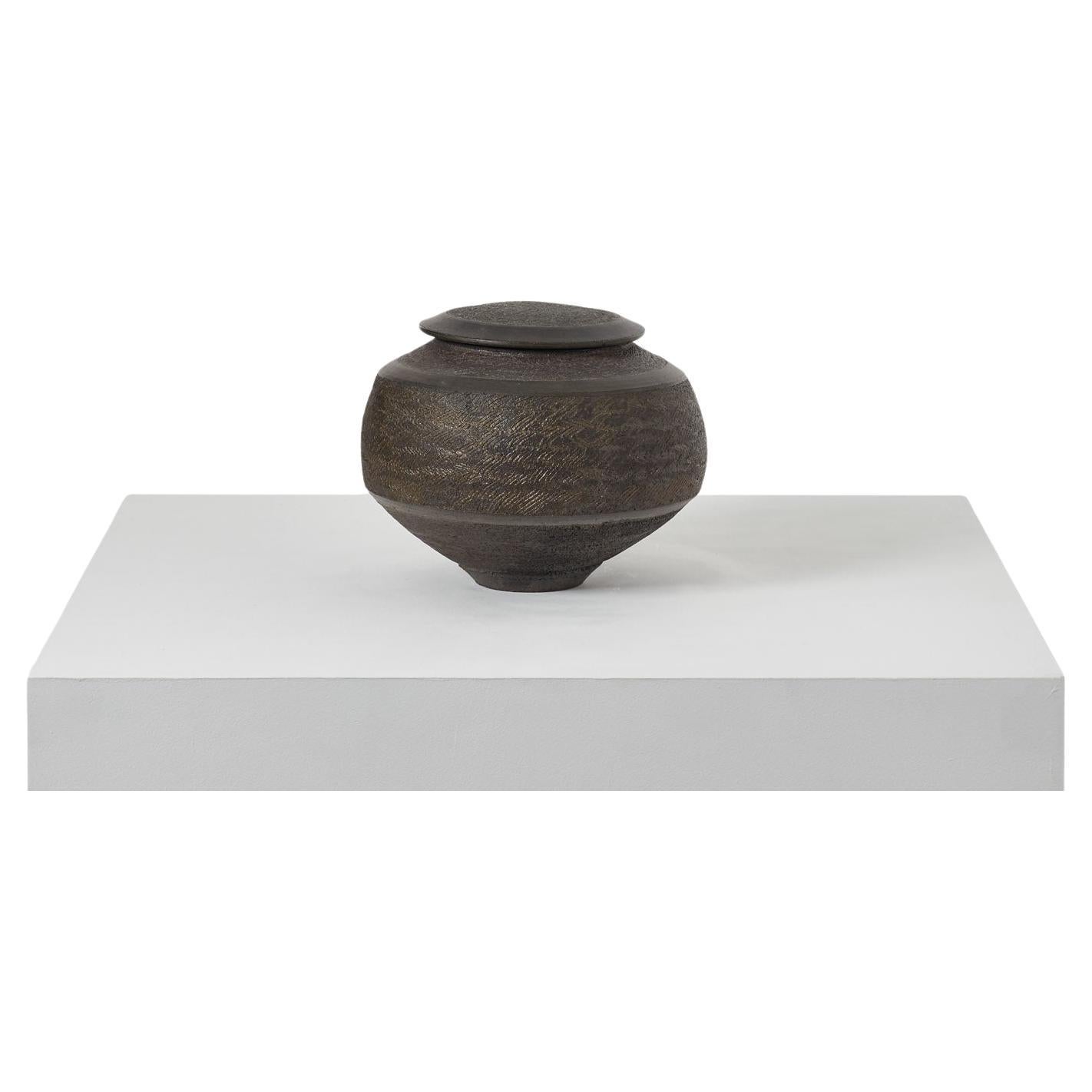 Vase à couvercle du Studio Pottery de Jason Wason - Royaume-Uni, 20th Century en vente
