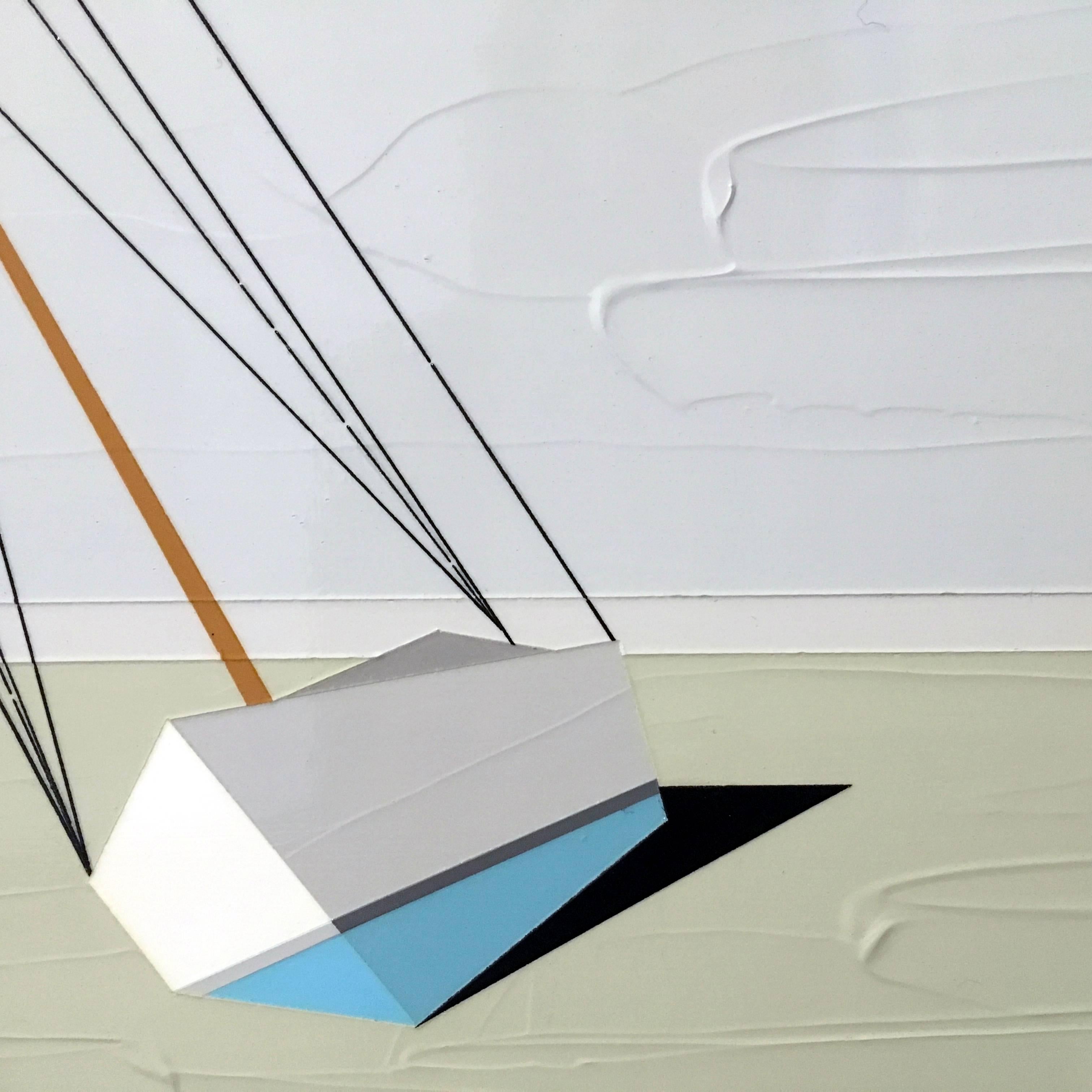 acrylic abstract sailboat painting