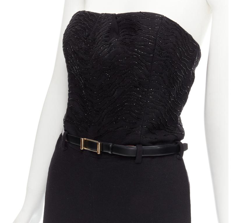 JASON WU 2014 Pasarela negro adornado con perlas corsé deshuesado con cinturón mono US2 XS
Referencia: KEDG/A00064
Marca Jason Wu
Colección: Otoño Invierno 2014 - Pasarela
Material: Lana
Color: Negro
Patrón: Sólido
Cierre: cremallera
Detalles