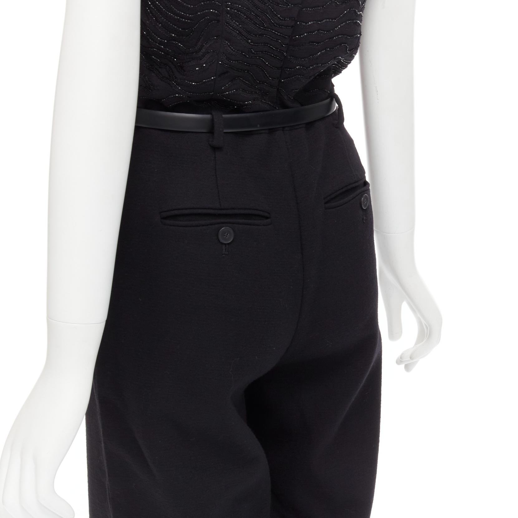 JASON WU 2014 Runway black bead embellished boned corset belted jumpsuit US2 XS For Sale 2