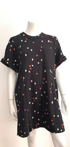 Jason Wu Black Cotton Loose Dress with Pockets Size Small.