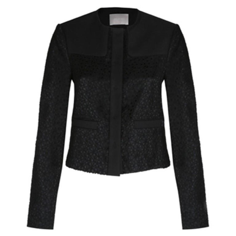 Jason Wu Black Cropped Jacket M For Sale at 1stDibs