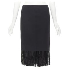 JASON WU schwarz Fransen Pailletten Saum Cocktailrock US0 XS