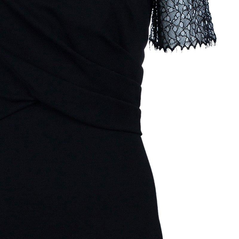 Jason Wu Black Lace-Detail Dress M 1