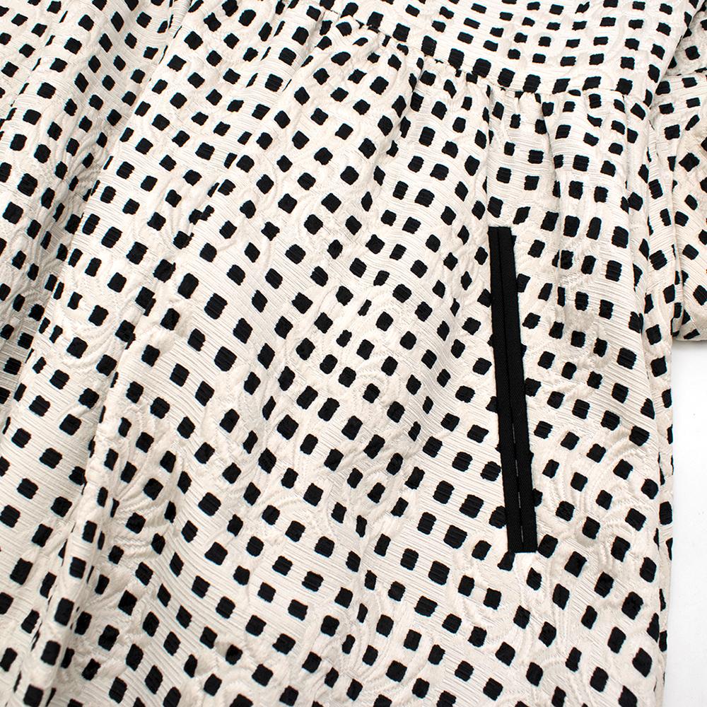 Women's Jason Wu Black & White Brocade Printed Silk Dress SIZE 4 US