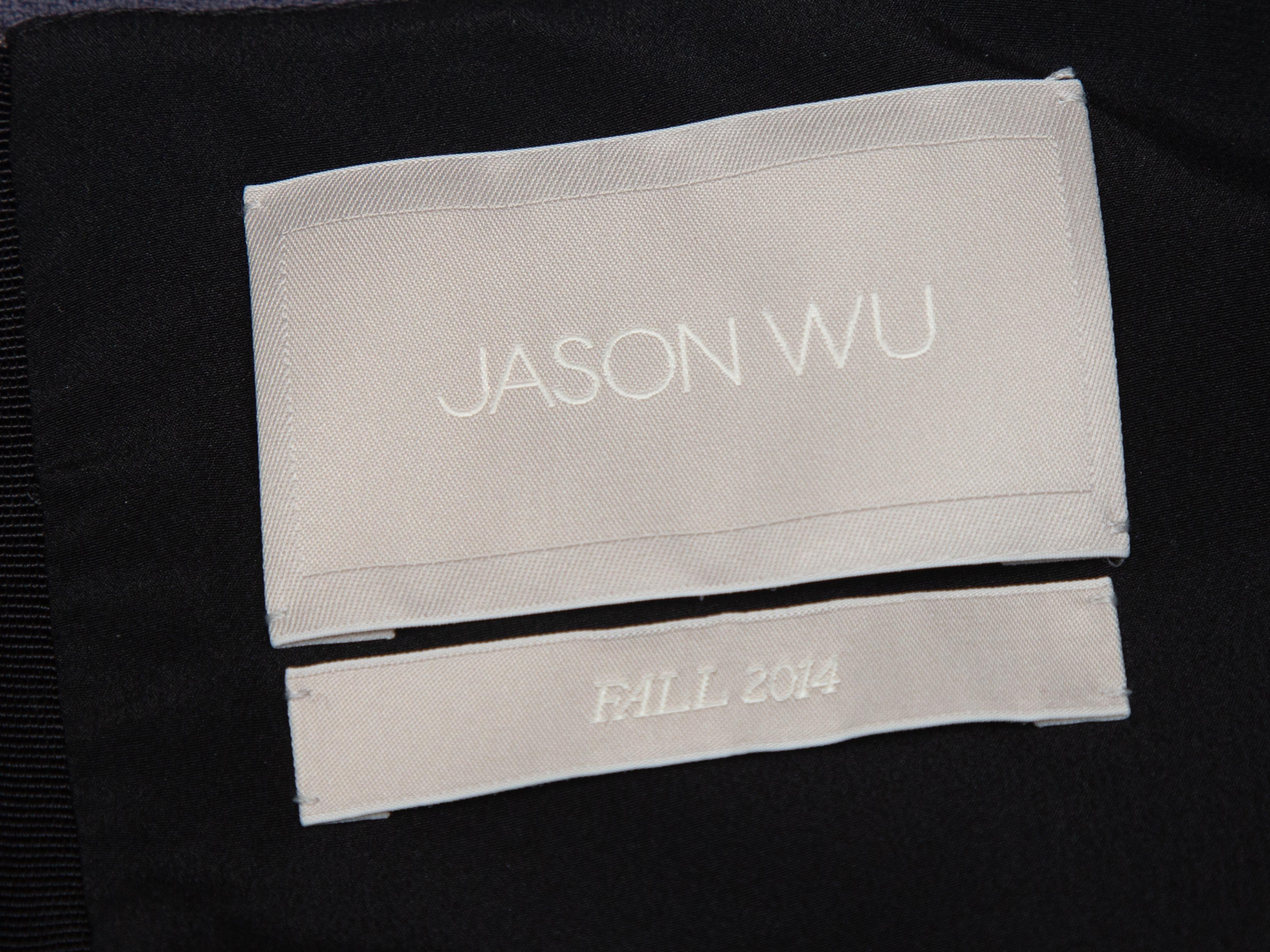 Jason Wu Charcoal Virgin Wool Midi Dress In Good Condition In New York, NY