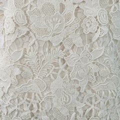 COLLEZIONE JASON WU - Camicetta taglia 0 con rivestimento in pizzo di cotone guipure bianco