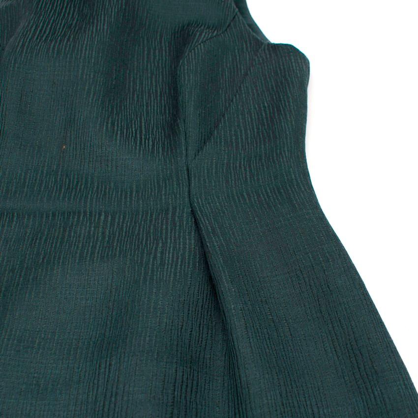 Women's Jason Wu Jacquard Green Wool & Silk Shift Dress - Size Estimated S For Sale