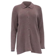 Jason Wu Knitted Buttoned Cardigan in Beige Polyester