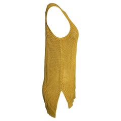 Jason Wu Pointelle-Knit Tunic Sweater In Yellow Viscose