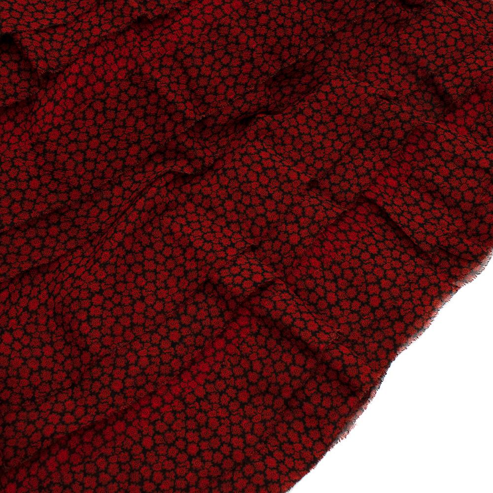 Jason Wu Red & Black Ruffled Printed Mini Dress 4 For Sale 1