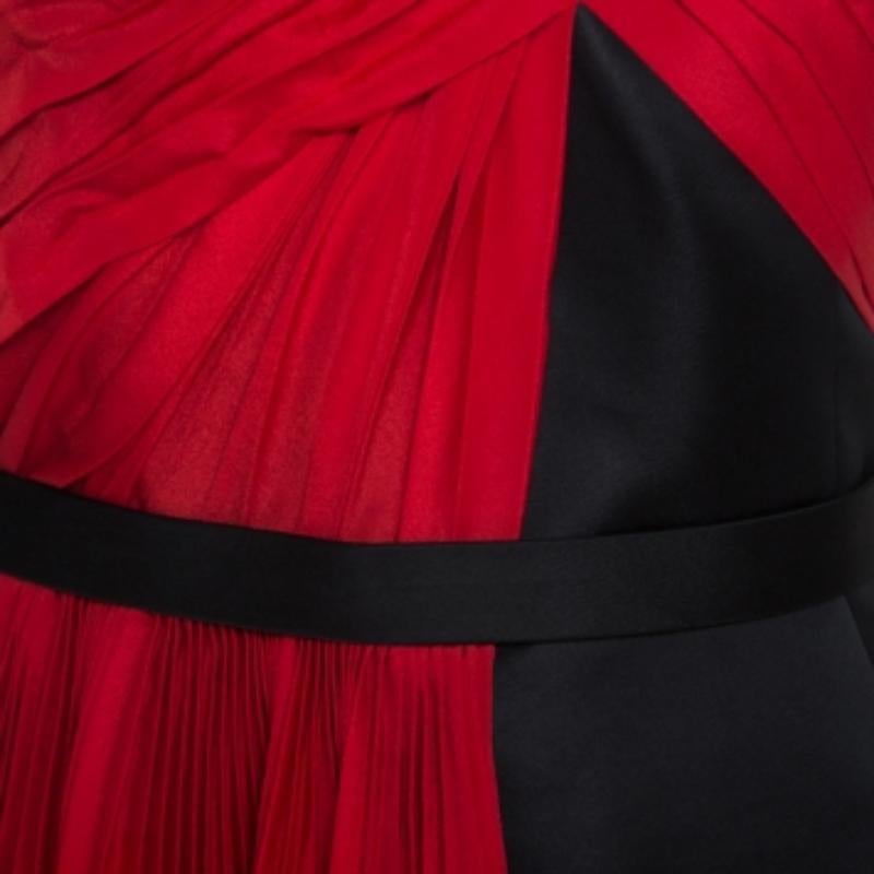 Donna Jason Wu - Vestito monospalla plissettato in crepe rosso L in vendita
