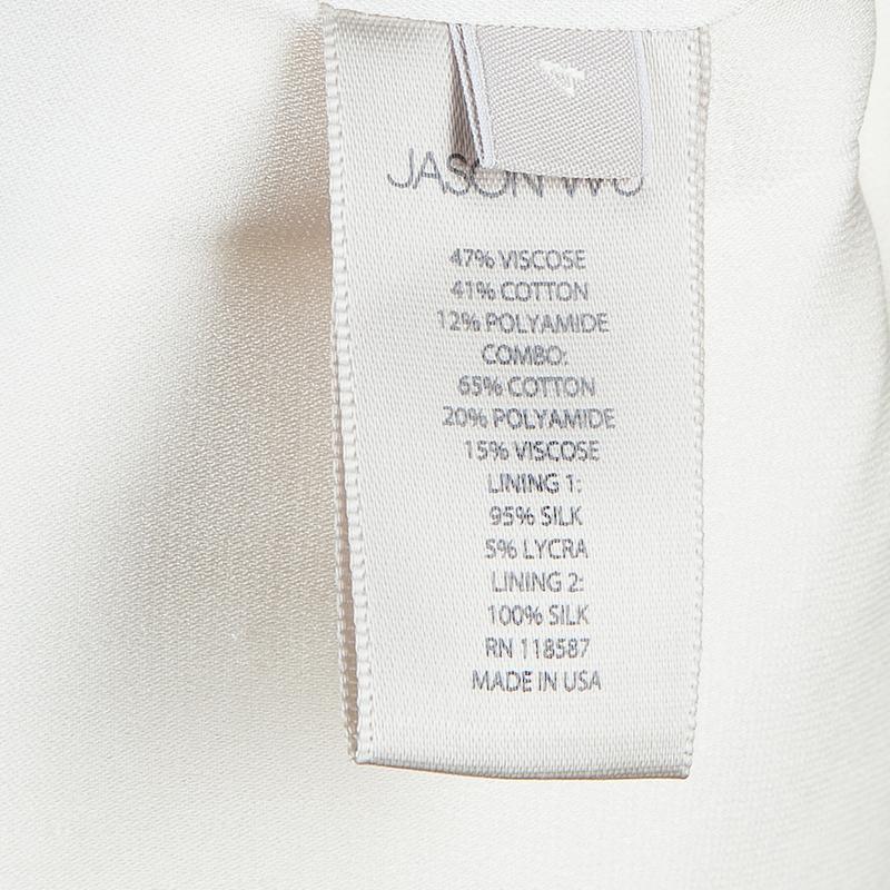 Jason Wu Resort'15 Off White Lace Insert Dress S 7