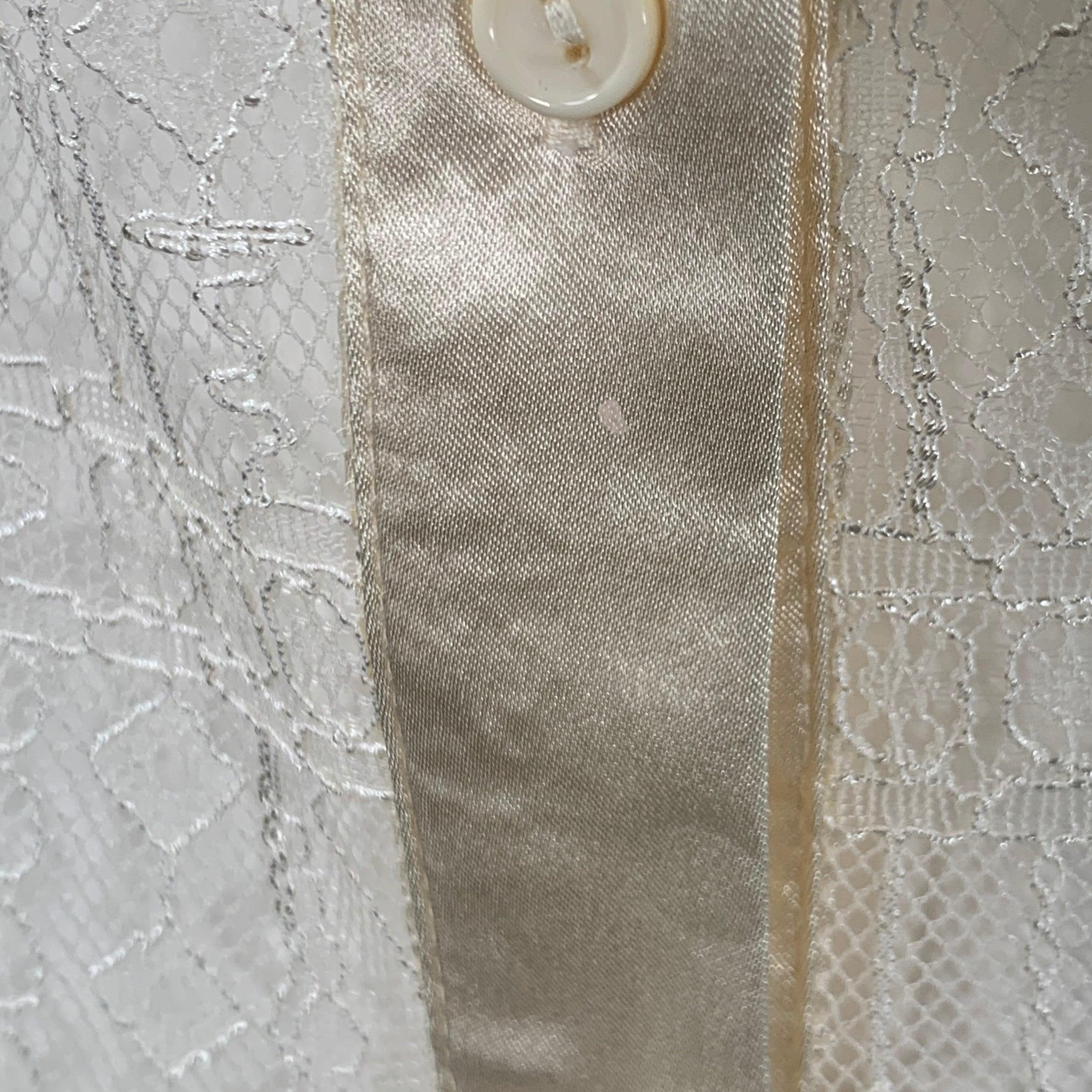 JASON WU Size S Beige Polyester Lace Raglan Sleeve Button Up Shirt For Sale 1