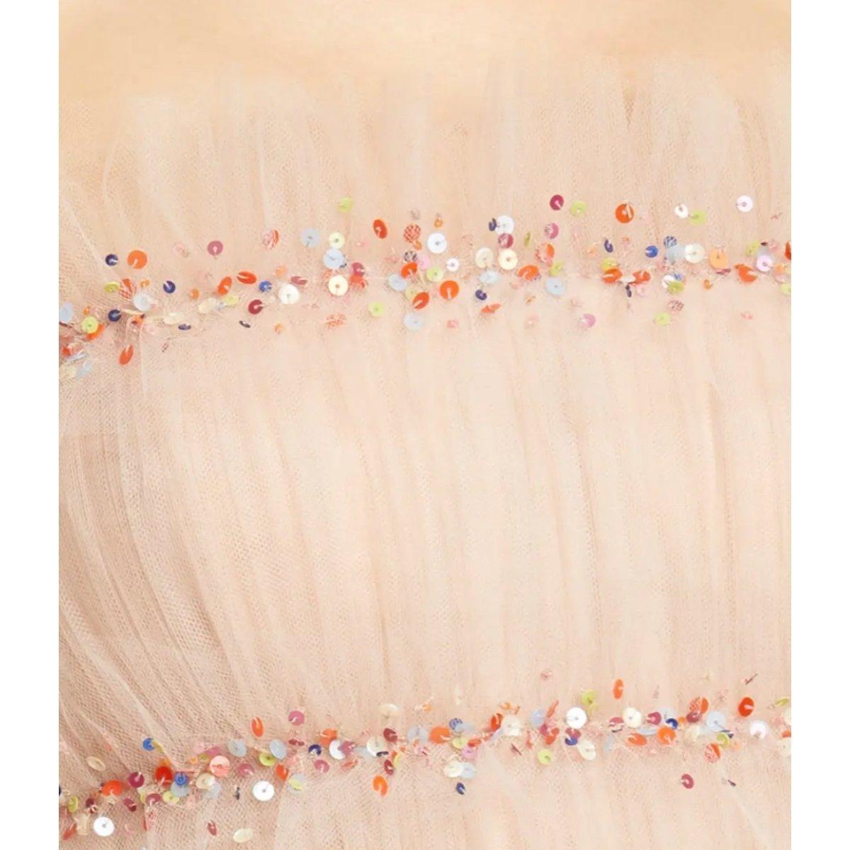 Women's Jason Wu Strapless Ruched Tulle Midi Cocktail Dress US 4 For Sale