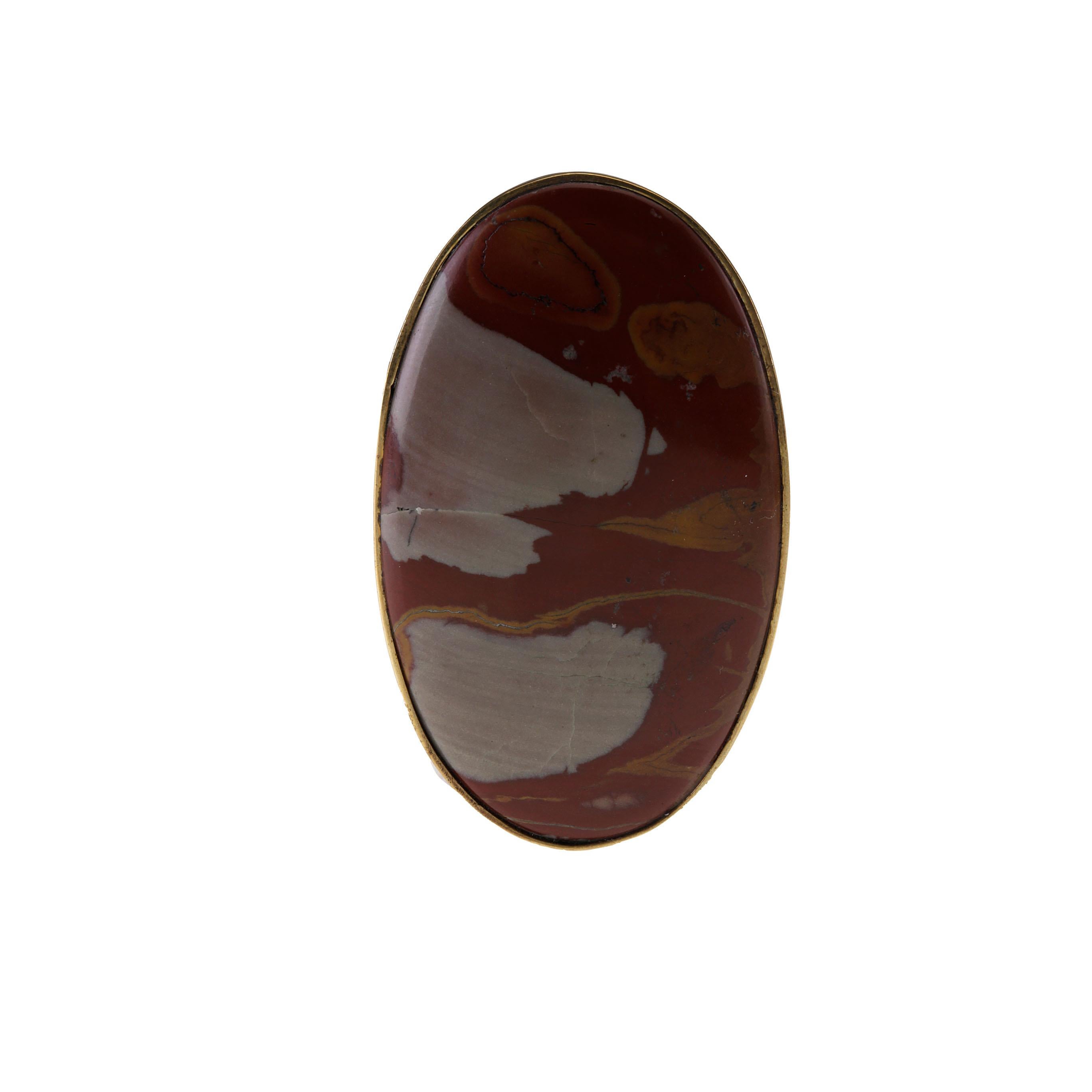Jasper big bronze ring with Picasso jasper stone. Size 13 eu.
All Giulia Colussi jewelry is new and has never been previously owned or worn. Each item will arrive at your door beautifully gift wrapped in our boxes, put inside an elegant pouch or