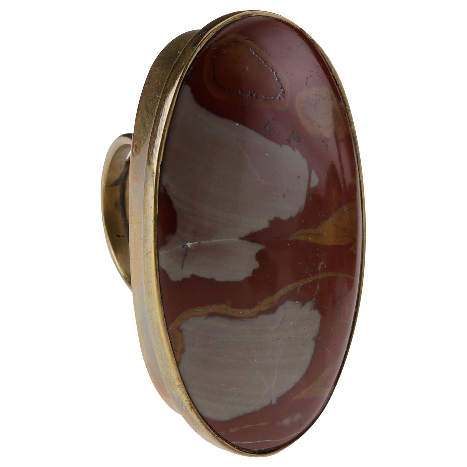 Jasper Big Bronze Ring For Sale