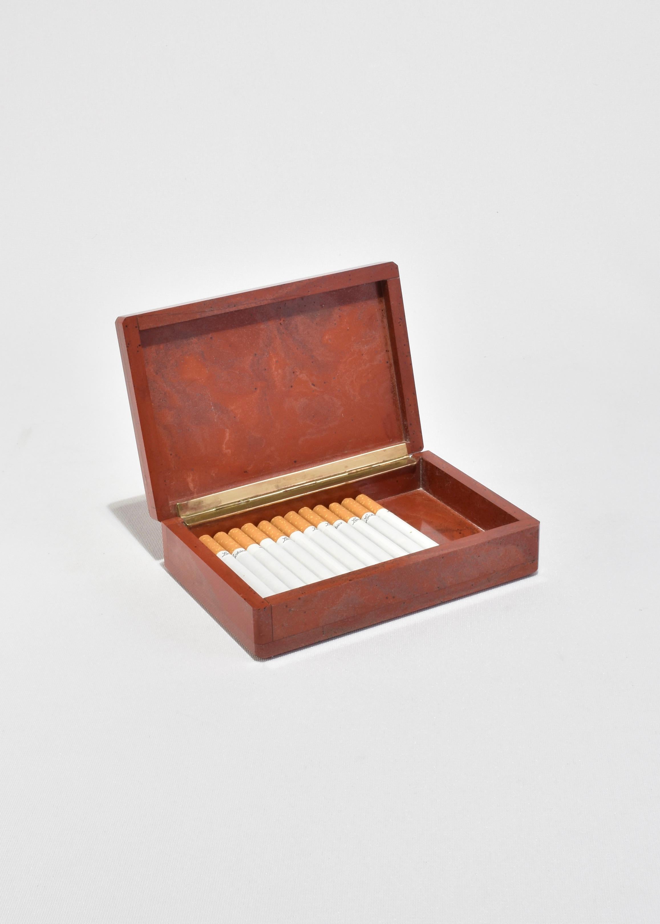 Stone Jasper Box and Lighter Set For Sale