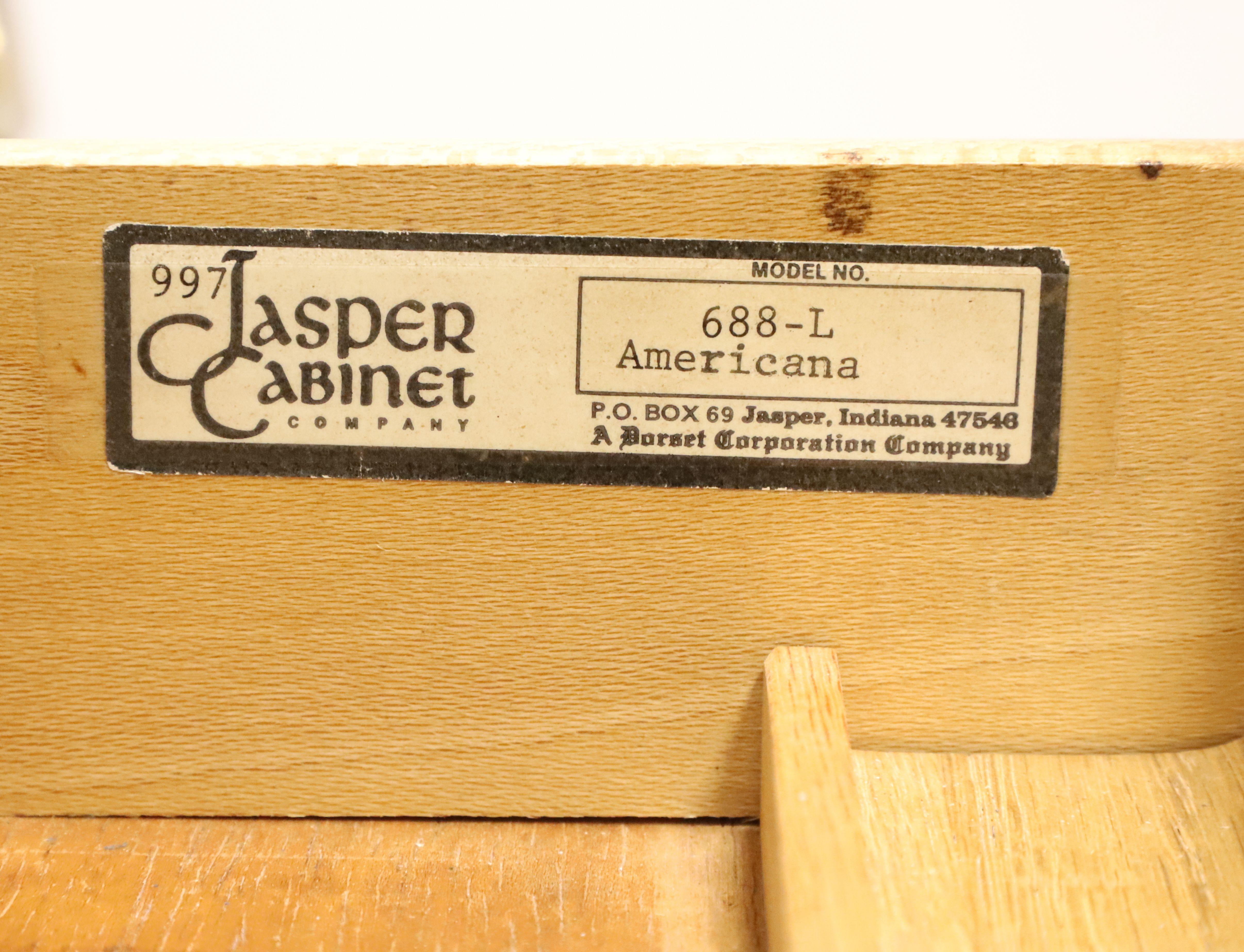 JASPER CABINET Americana Oak Leather Top Traditional Executive Desk For Sale 6