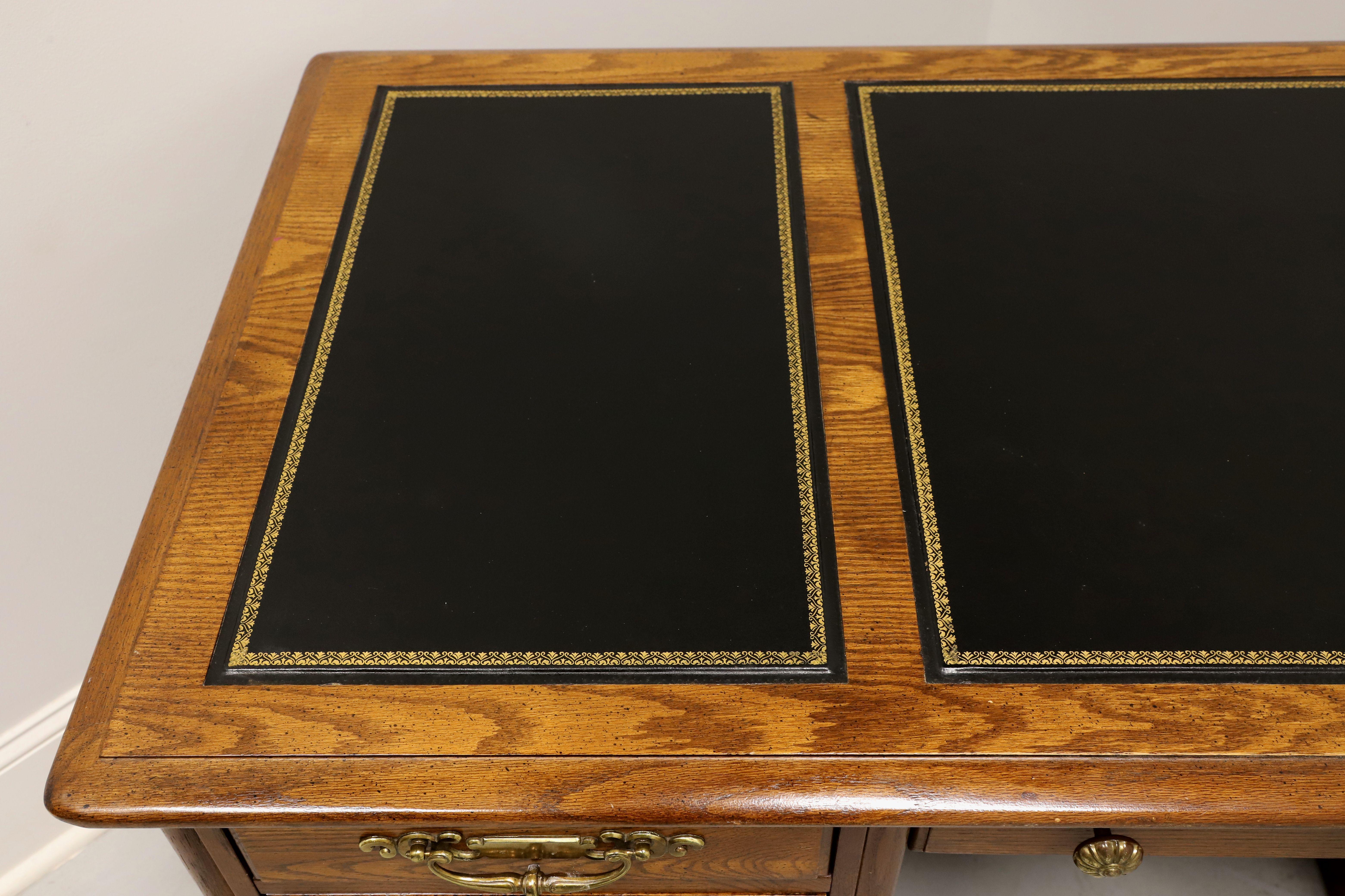American Classical JASPER CABINET Americana Oak Leather Top Traditional Executive Desk