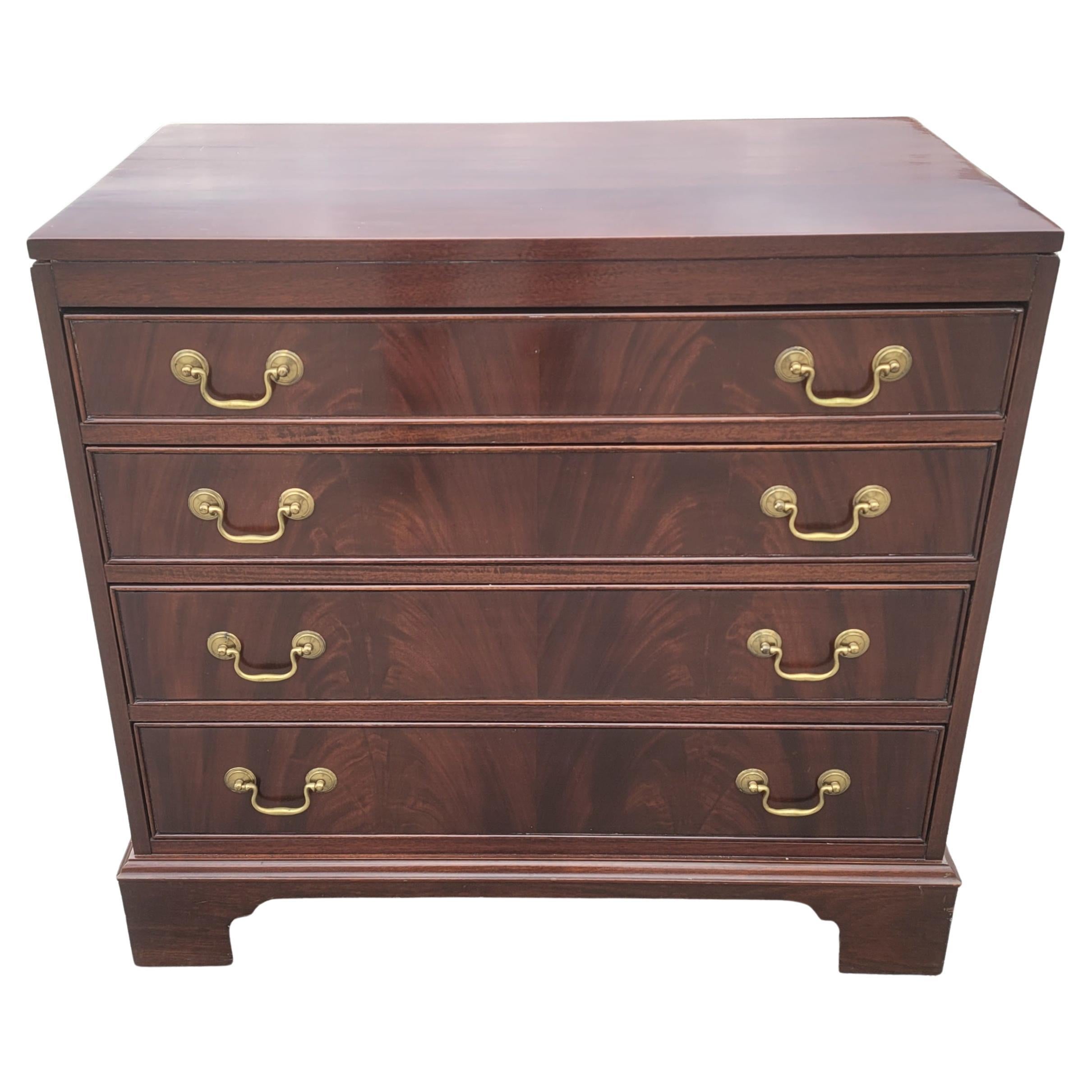 Jasper Cabinet Chippendale Flame Mahogany Commode Chest of Drawers 3