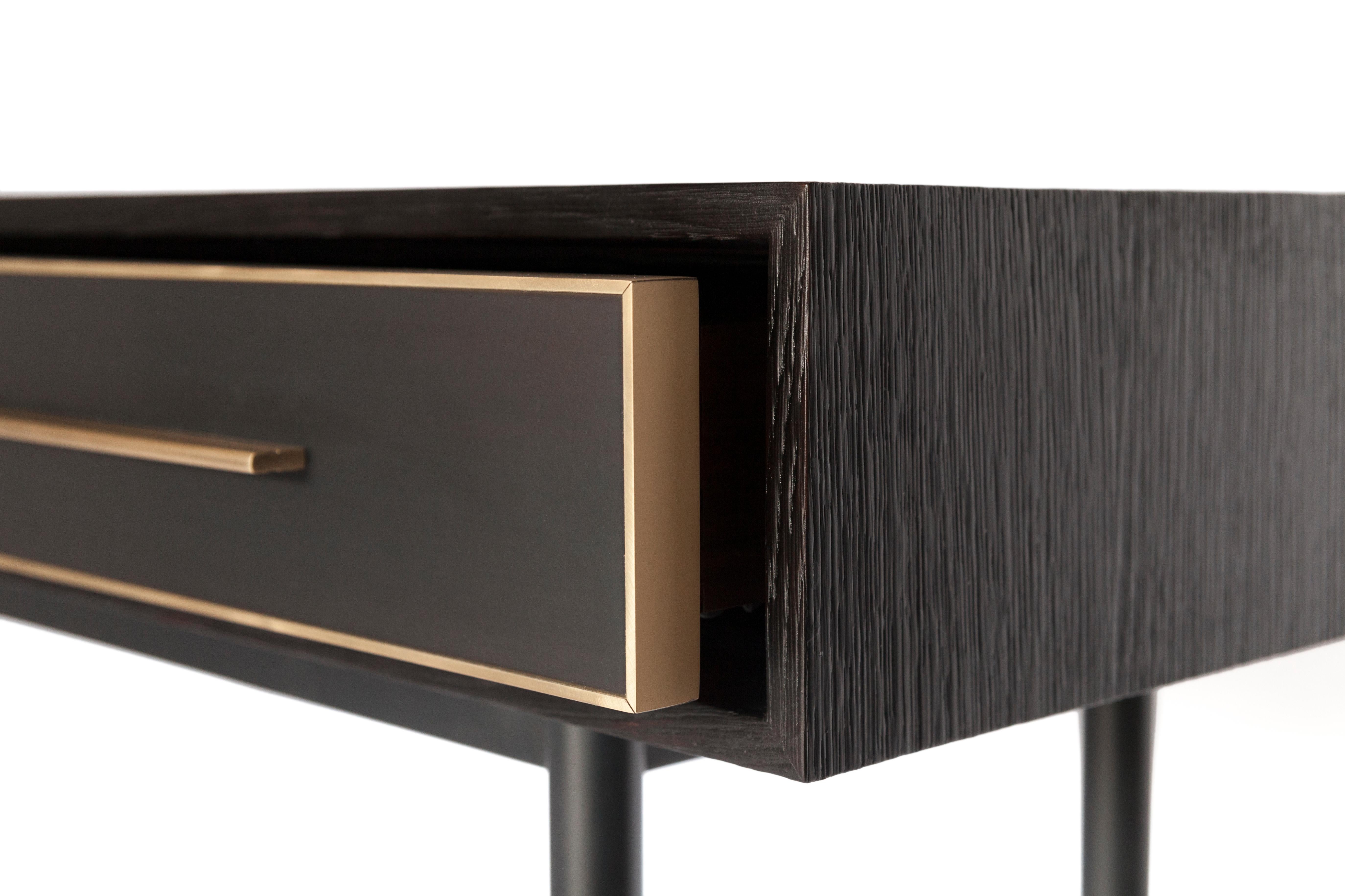 North American Jasper Console - Customizable Metal, Resin and Wood For Sale