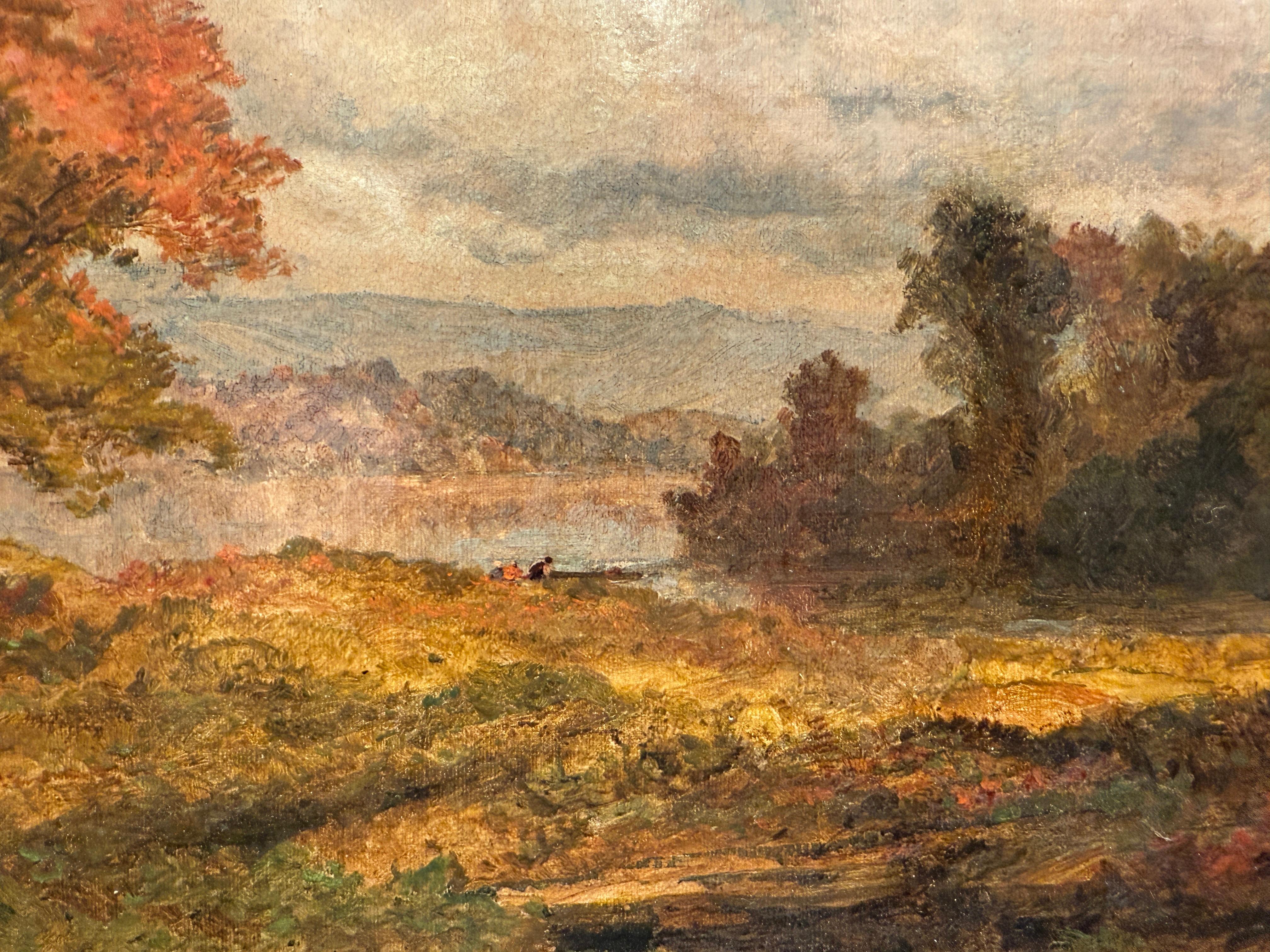 „Eine Herbstlandschaft“ Jaspis F. Cropsey, Hudson River School, Herbstlandschaft – Painting von Jasper Francis Cropsey