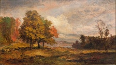 "Un paisaje otoñal" Jasper F. Cropsey, Escuela del río Hudson, Paisaje otoñal