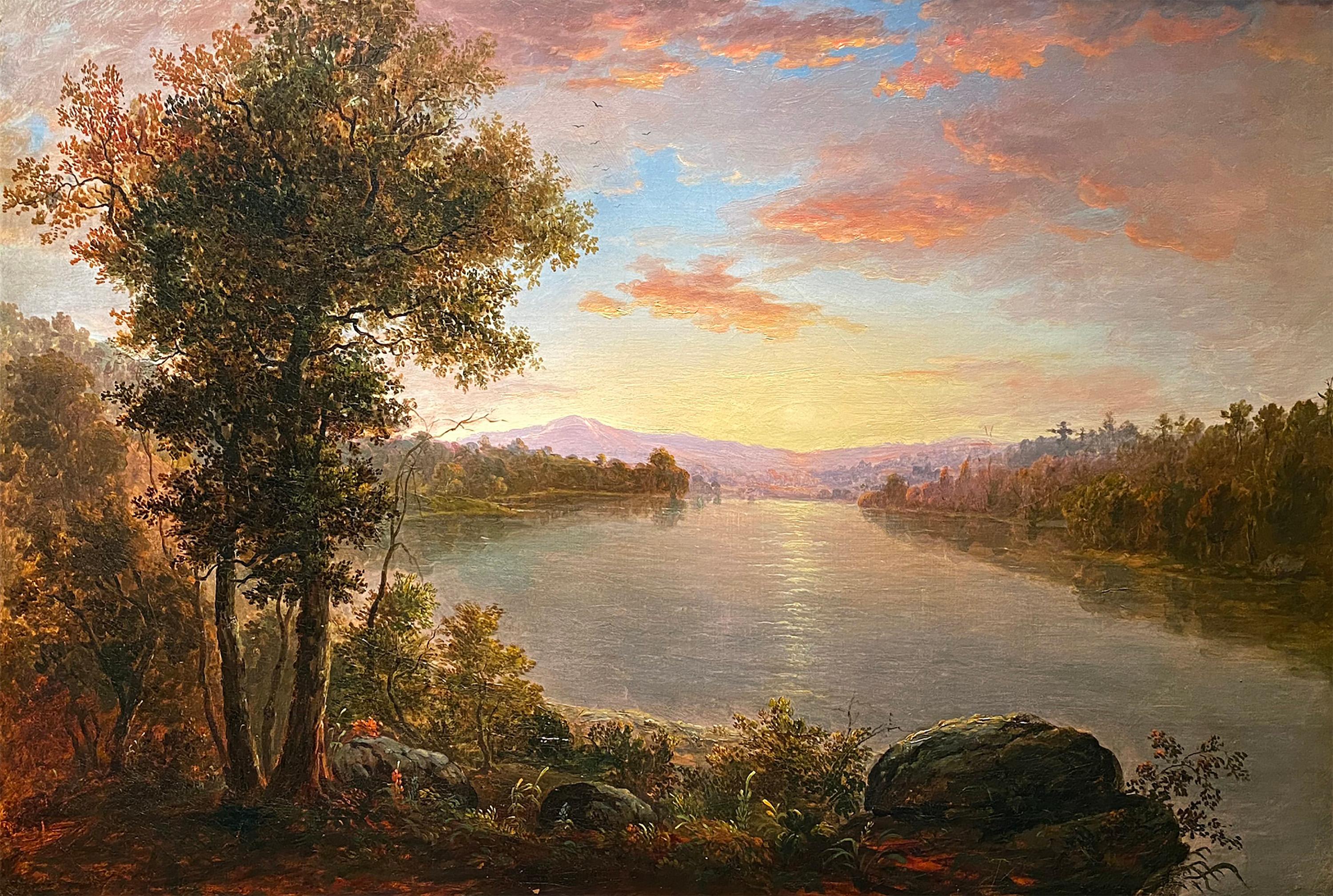 Jasper Francis Cropsey Landscape Painting - Autumn Sunset