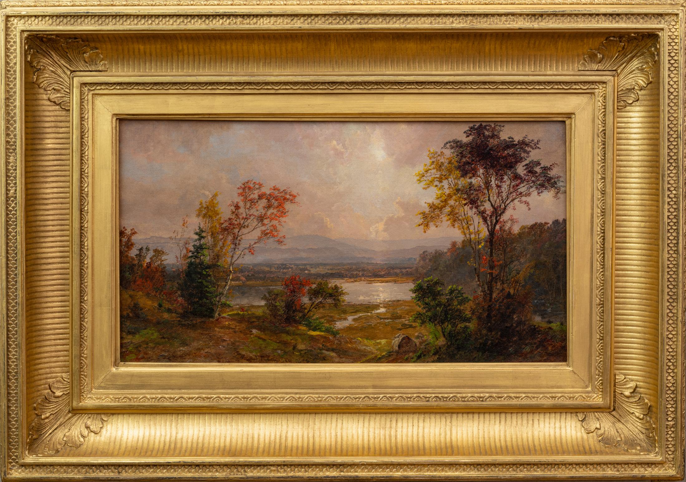 Hudson-Landschaft – Painting von Jasper Francis Cropsey
