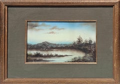 "Moonlit Landscape" Jasper F. Cropsey, Hudson River School, Nocturne, Skyscape